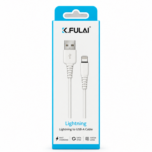 FULAI Lightning to USB-A Hızlı Şarj ve Data Kablosu 1 Metre