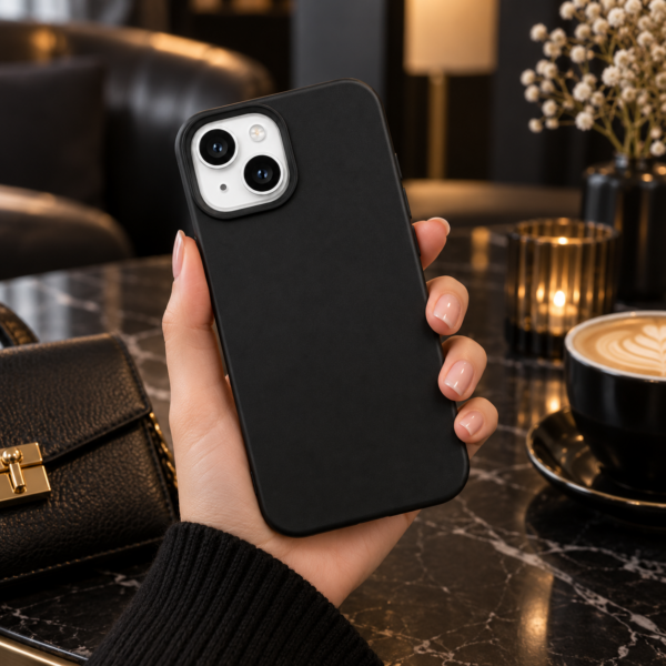 iPhone 15 Uyumlu Siyah Kılıf – Kamera Korumalı