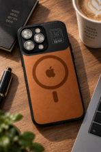 iPhone 14 Pro Max Uyumlu Kahverengi Siyah Kılıf – Kamera Korumalı