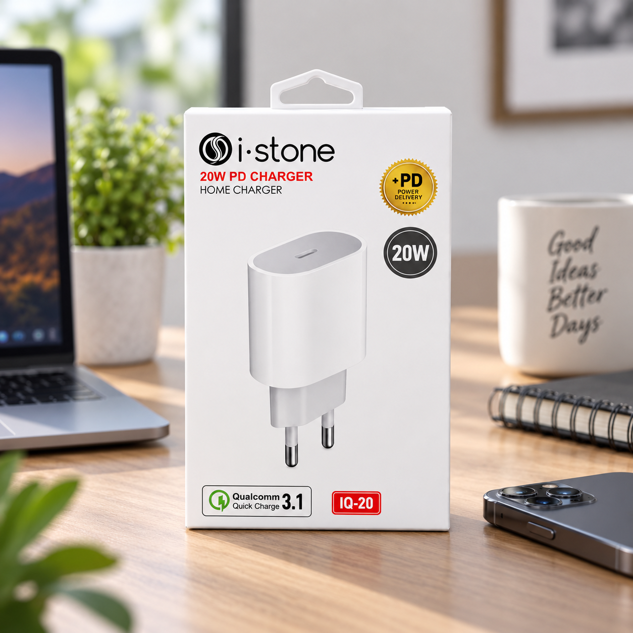 iStone 20W PD Hızlı Şarj Adaptörü – Qualcomm Quick Charge 3.1 iStone 20W PD Hızlı Şarj Adaptörü – Qualcomm Quick Charge 3.1 - Görsel 1